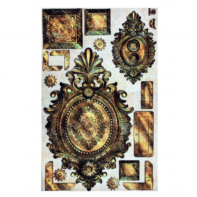 Grande Cornice Metallica decorata. Barocco Vintage. Stampo in silicone. Mechanical Frame Decorating Silicone Mold