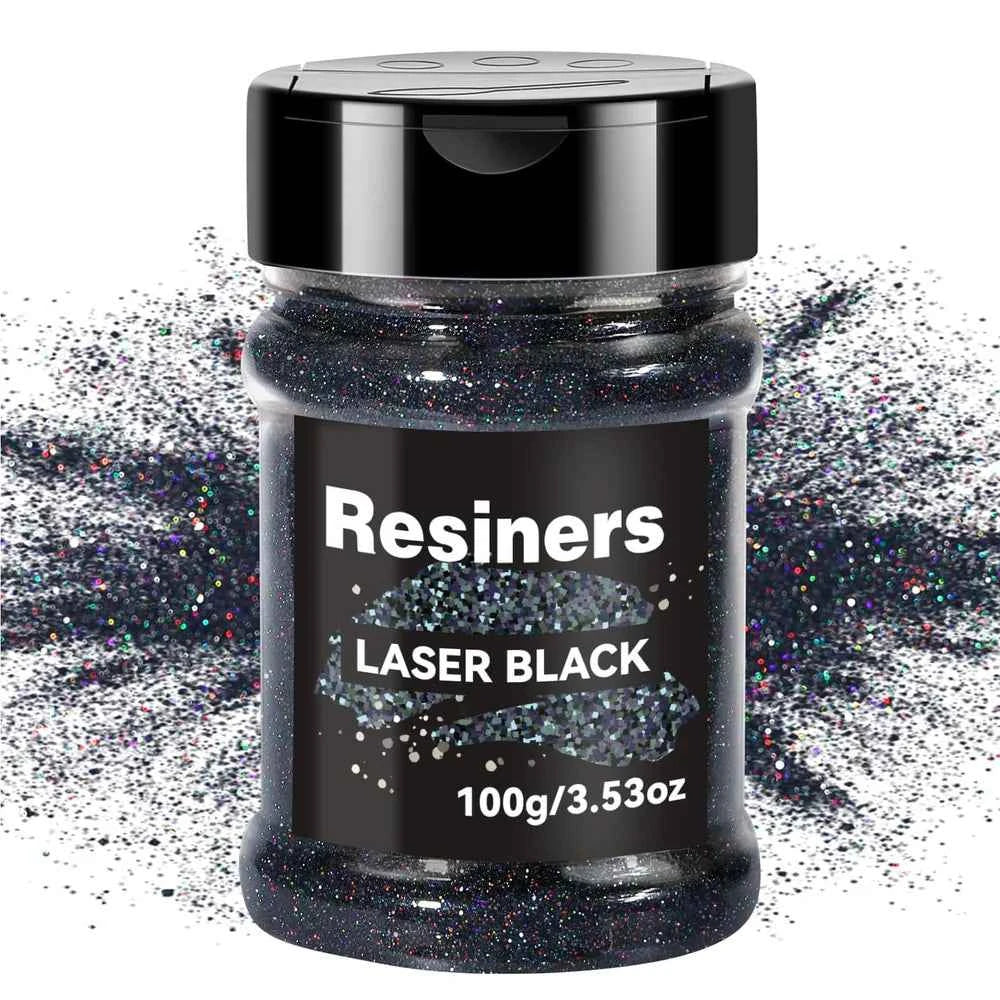 COLORANTE IN POLVERE PER RESINA GLITTER. Polvere glitterata olografica ultrafine