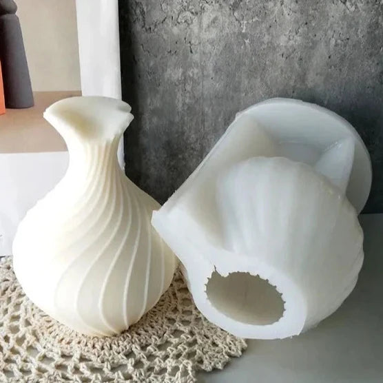 Grande Vaso a Spirale di 14 x 10 cm. Grande Stampo in silicone anche per Candele - WORLD PRODUCTS SHOP