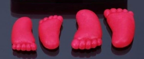 Piedini Neonato in 2 misure. Stampo in silicone
