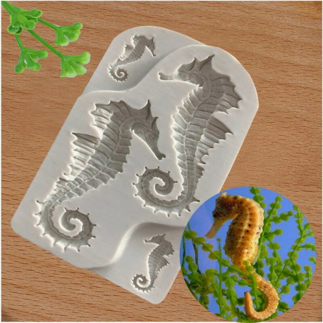 Cavalluccio di Mare. Stampi in silicone di 4 forme