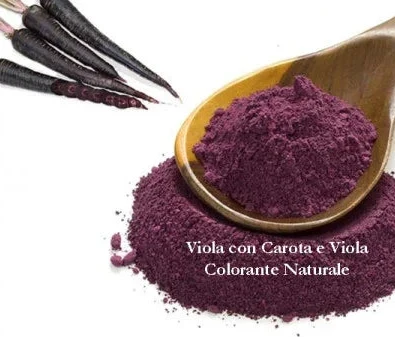 Ultra Viola con Carota e Viola. Colorante Naturale. Ultra Violet Purple. 100% Vegano. 80 gr.