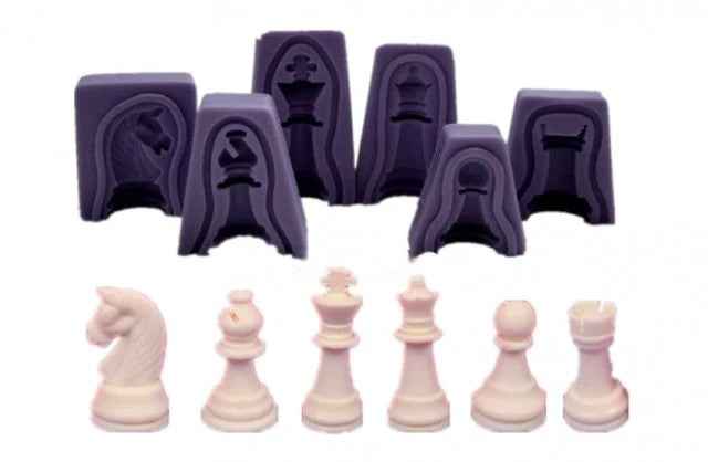 Scacchi. 12 pezzi. Stampo 3/D per Cioccolato in silicone