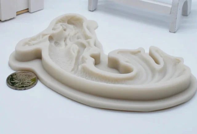 Grande Sirena di 14 cm. Mare. Stampo silicone Sirenetta