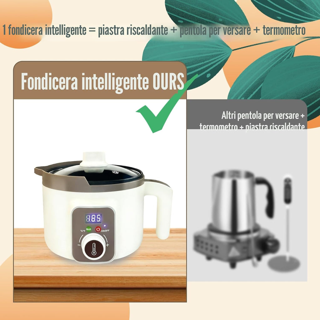 LINGQIAN. PENTOLA DI FUSIONE ELETTRICA PER CERA.