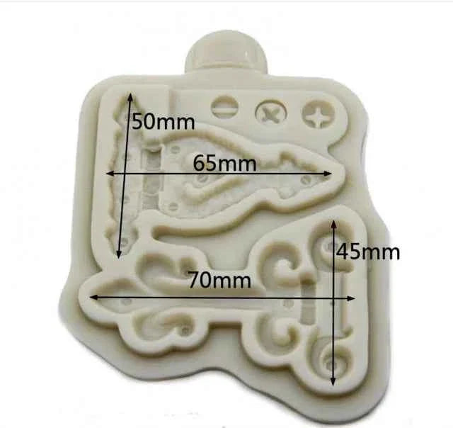 Chiave Cerniera Serratura e Viti. Stampo in Silicone