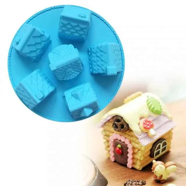 Casa e Casette. Stampo in silicone con 6 tipologie