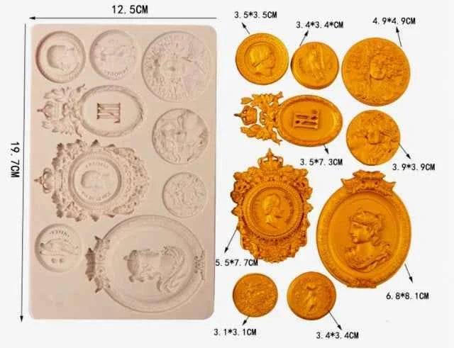 Monete antiche Sesterzi Romani Coin e Dobloni. Grande Fantastico Stampo in silicone