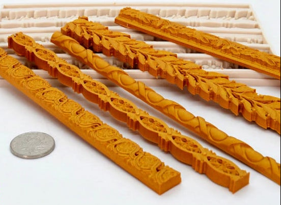 Stupendo Bordo in 6 decorazioni Barocco Vintage. Grande stampo in silicone