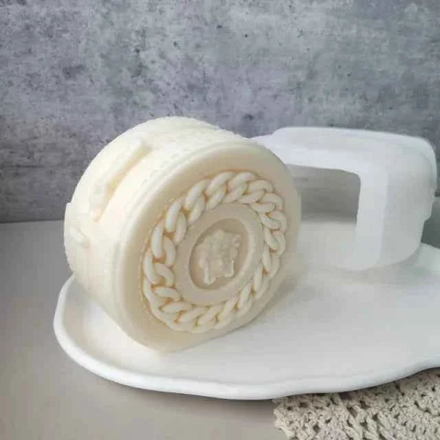 Grande Borsetta Logo Griffe Versace di 11.6 x h12 x 6.5 cm. Stampo in silicone anche per Candele