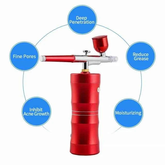 Rosso. Aerografo. Il primo Portatile con Compressore e Batteria integrata!!