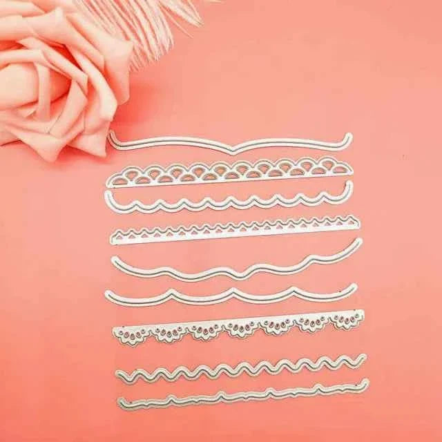 Cornice. Centrino Ovali. 6 Fustelle sottili metalliche per Scrapbooking