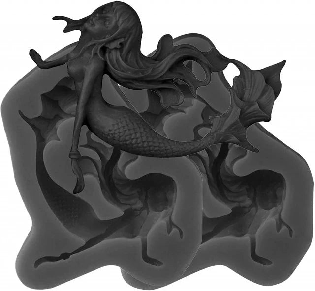 Sirena intera di 8.5 cm. Mare. Stampo silicone Sirenetta