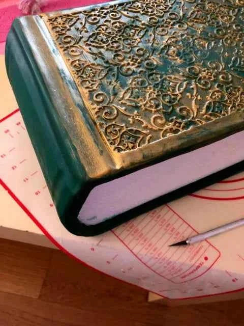 Libro copertina Decorazione. Grande Stampo in silicone di 25 cm