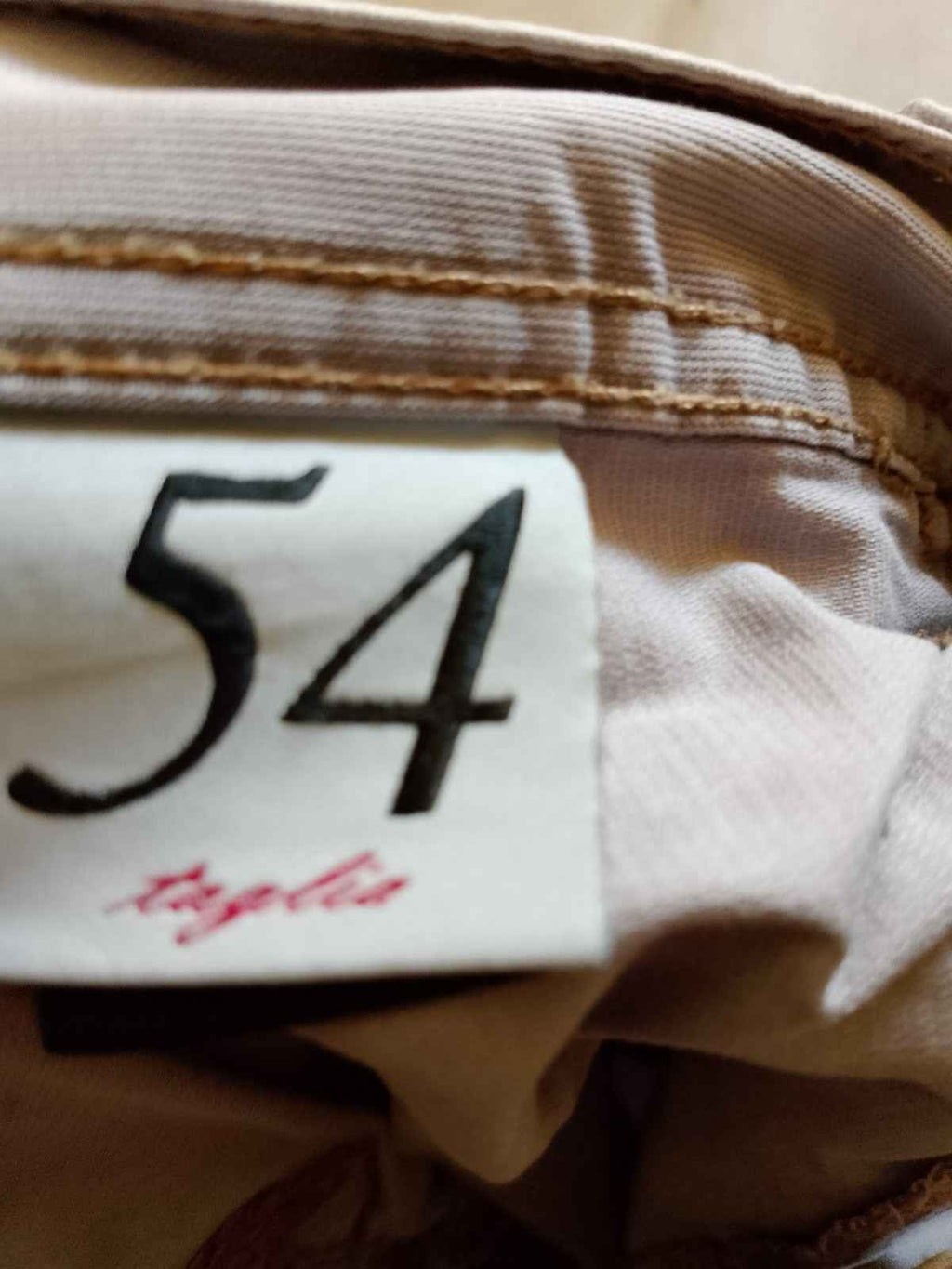 Pantalone Uomo.BEIGE. Pantaloni Eleganti. Tasca America.Taglia 54/L