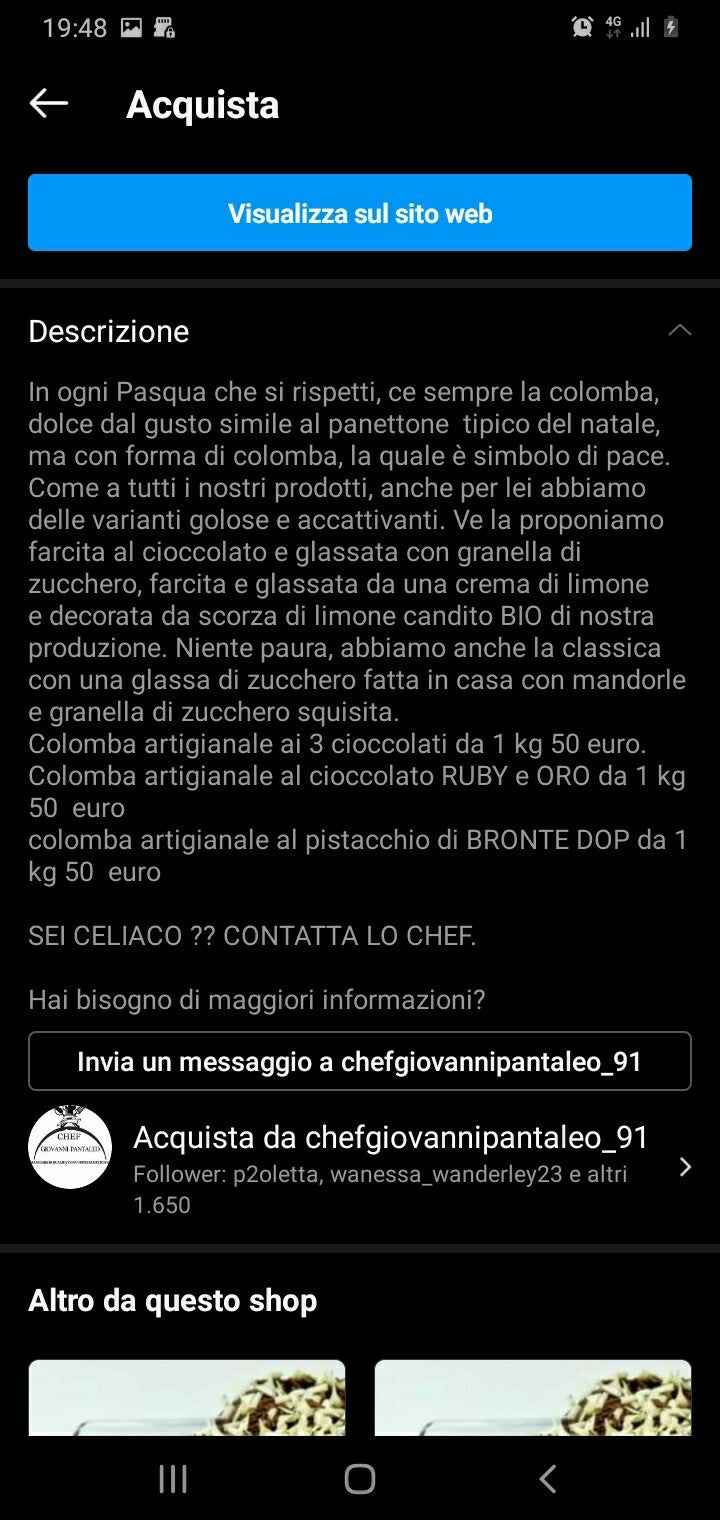 promozione pasqua 2k21. ogni 2 colombe un uovo di pasqua 240 gr. in  omaggio