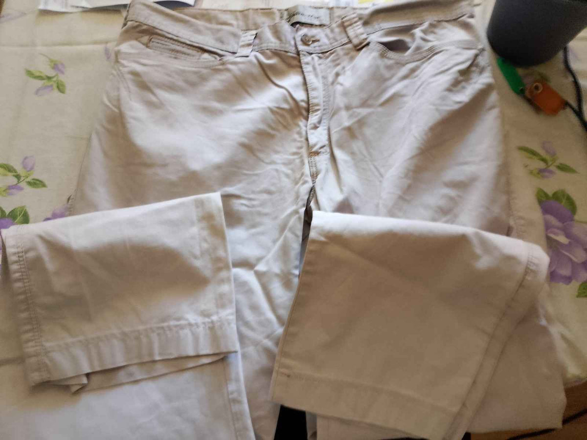 Pantalone Uomo.BEIGE. Pantaloni Eleganti. Tasca America.Taglia 54/L