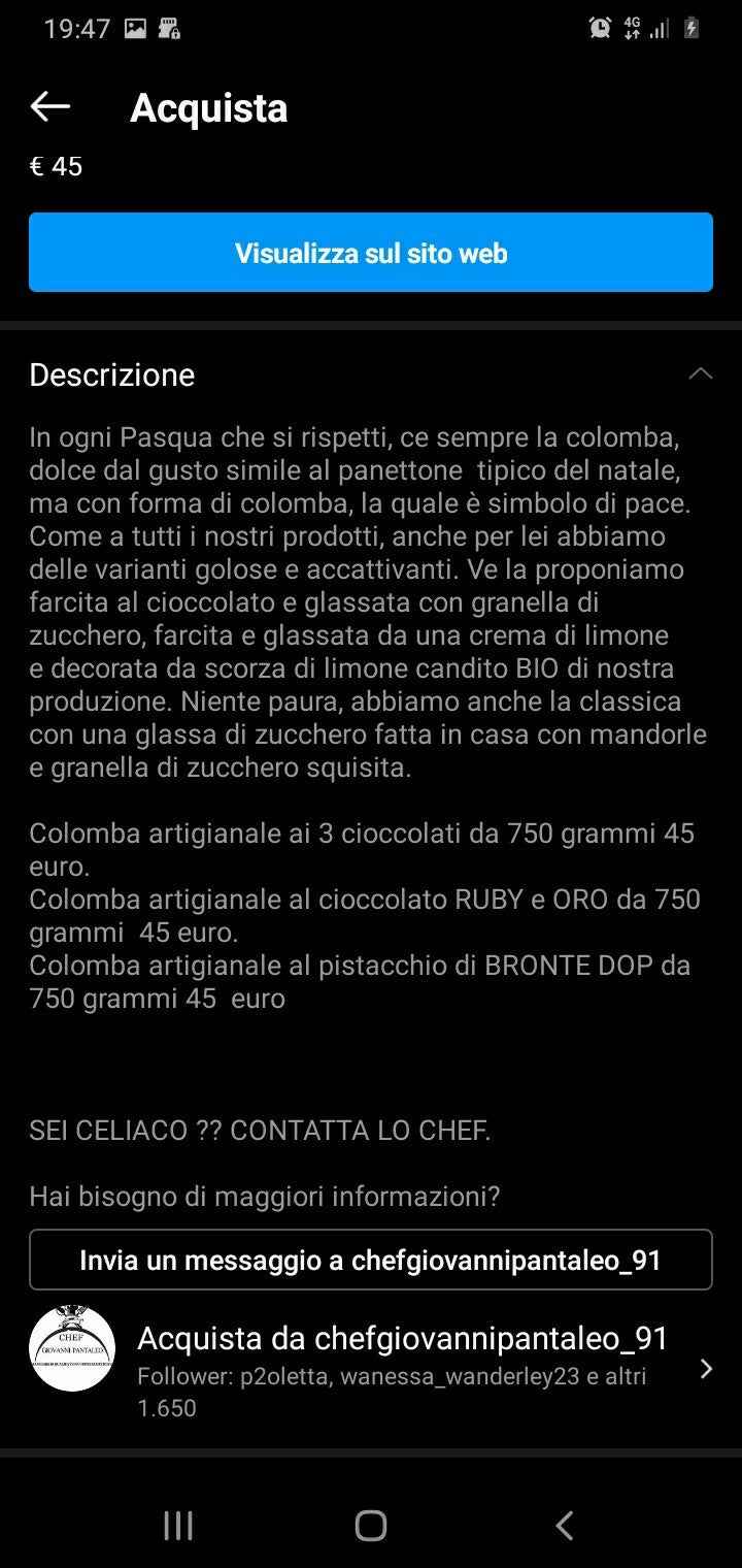 promozione pasqua 2k21. ogni 2 colombe un uovo di pasqua 240 gr. in  omaggio