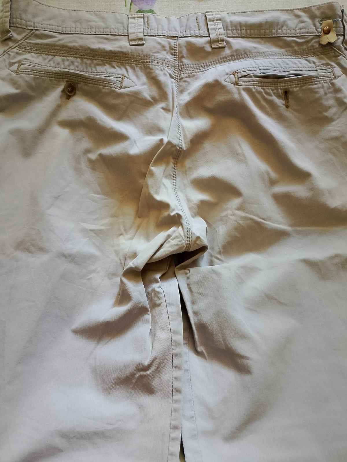 Pantalone Uomo.BEIGE. Pantaloni Eleganti. Tasca America.Taglia 54/L