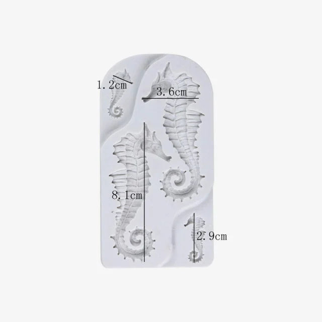 Cavalluccio di Mare. Stampi in silicone di 4 forme