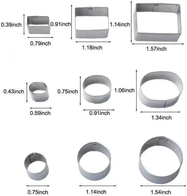 Set A di 24 Stampi Geometrici in metallo