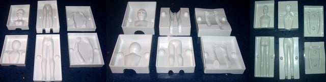 Figura di Uomo Donna e Bambino completi in 3/D. Set di 18 stampi in plastica