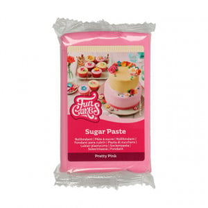 ROSA BRILLANTE. Pasta di zucchero FunCakes. 250 gr. Senza Glutine e Kosher