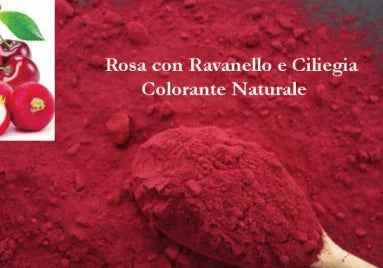 Rosa con Ravanello e Ciliegia. Colorante Naturale Pink. 100% Vegano. 140 gr.