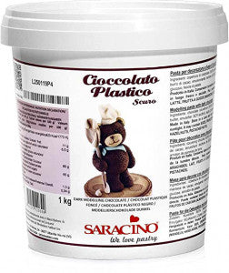 1 kg. Cioccolato plastico Scuro. Saracino - WORLD PRODUCTS SHOP