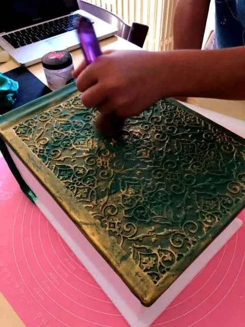 Libro copertina Decorazione. Grande Stampo in silicone di 25 cm