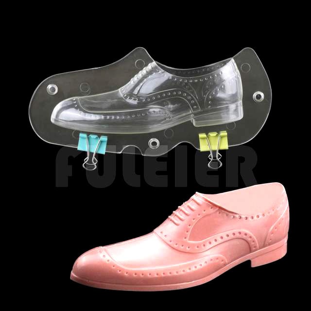 Elegante Scarpa Uomo. Doppio Stampo 3/D per Cioccolato in policarbonato rigido