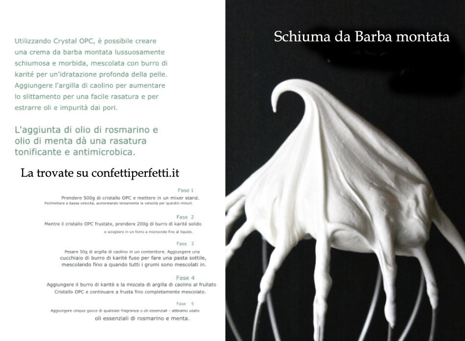 Crystal OPC. Schiuma Burro da bagno cosmetica. Melt and Pour - WORLD PRODUCTS SHOP