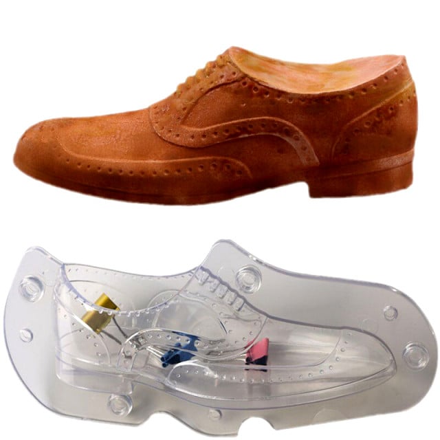 Elegante Scarpa Uomo. Doppio Stampo 3/D per Cioccolato in policarbonato rigido