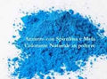 Azzurro con Spirulina e Mela in polvere. Colorante Naturale. 100% Vegano. 90 gr.