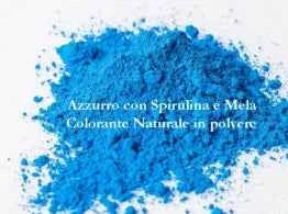 Azzurro con Spirulina e Mela in polvere. Colorante Naturale. 100% Vegano. 90 gr.