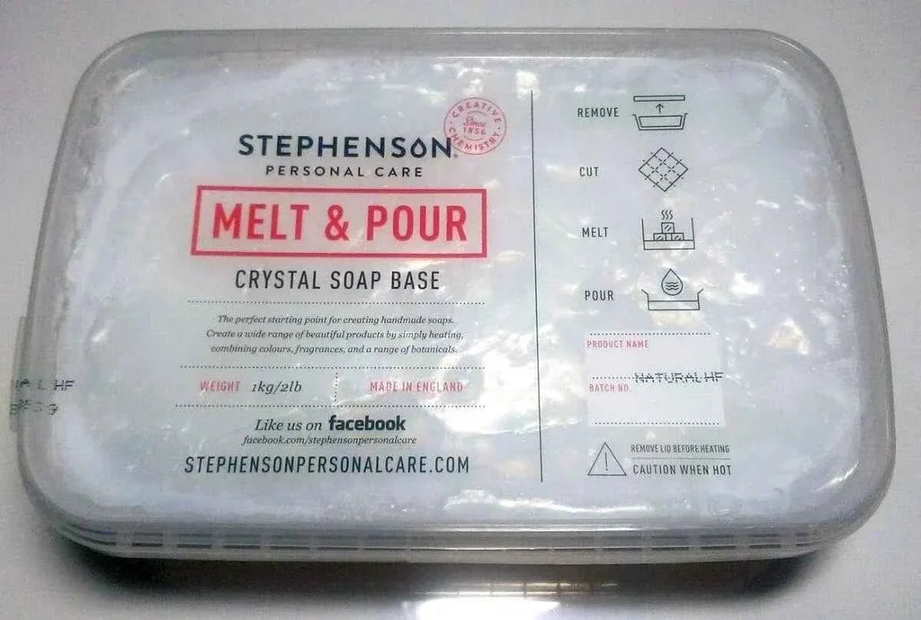 NUOVO Sapone Trasparente Naturale. Base Melt and Pour Crystal HF