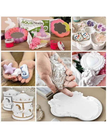 Aqua Family Kit – Il set creativo completo per iniziare a creare con l’eco-resina in modo semplice e sicuro