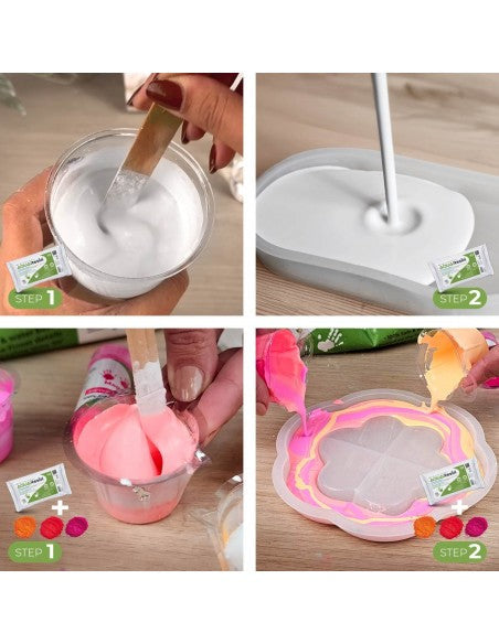 Aqua Family Kit – Il set creativo completo per iniziare a creare con l’eco-resina in modo semplice e sicuro