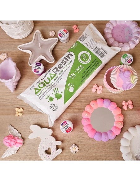 Aqua Family Kit – Il set creativo completo per iniziare a creare con l’eco-resina in modo semplice e sicuro
