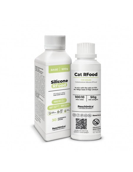 R FOOD - Gomma siliconica alimentare, ideale per stampi da cucina , atossica e facile da usare