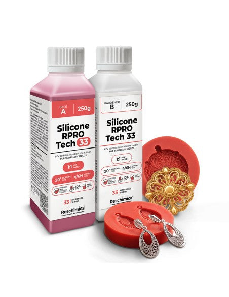 R PRO TECH 33 – Gomma Siliconica per Stampi ad Alte Temperature fino a 350 °C per Oreficeria e Gioielleria