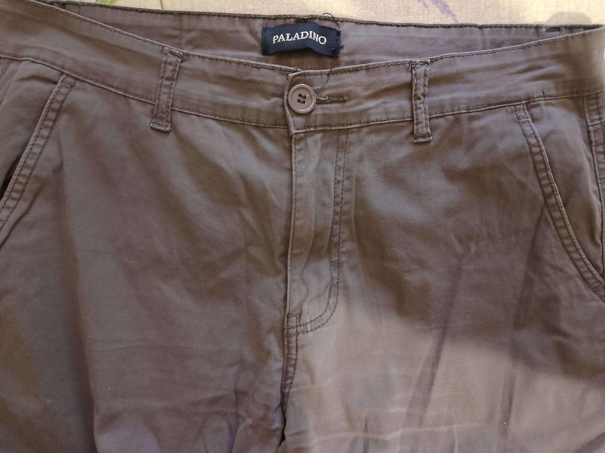 Pantalone Uomo. GRIGIO. ESTATE. Pantalone Elegante casual. Tasca America.   Taglia 52/L - WORLD PRODUCTS SHOP