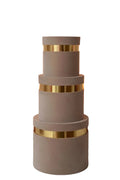 Scatole velluto con bordo oro BEIGE